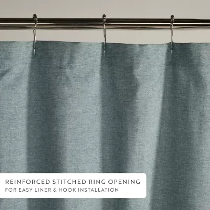 Casual Comfort Linen-Look  Solid Shower Curtain