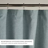 Casual Comfort Linen-Look  Solid Shower Curtain