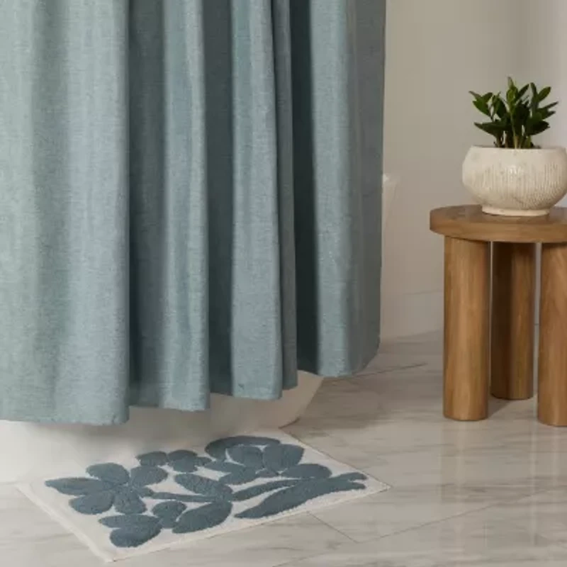 Casual Comfort Linen-Look  Solid Shower Curtain