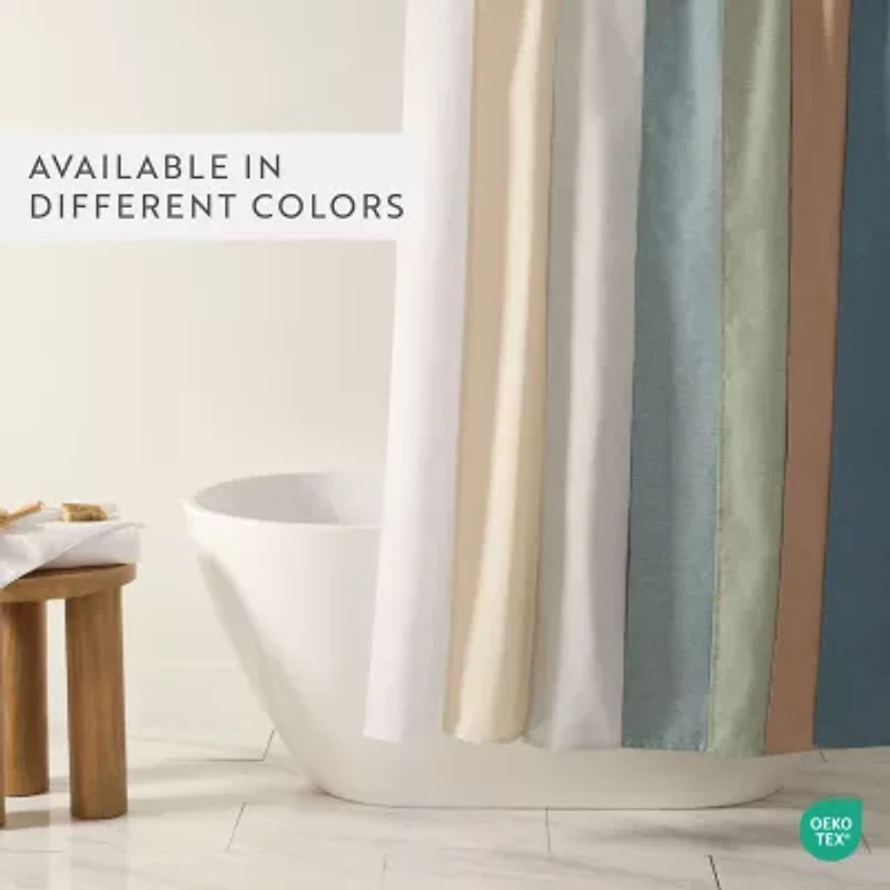 Casual Comfort Linen-Look  Solid Shower Curtain