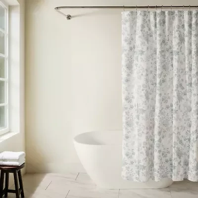 Casual Comfort Cotton Blend Floral Shower Curtain