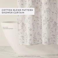 Casual Comfort Cotton Blend Floral Shower Curtain
