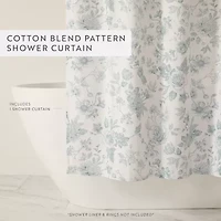 Casual Comfort Cotton Blend Floral Shower Curtain
