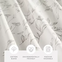 Casual Comfort Cotton Blend Floral Shower Curtain