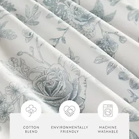 Casual Comfort Cotton Blend Floral Shower Curtain