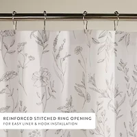Casual Comfort Cotton Blend Floral Shower Curtain