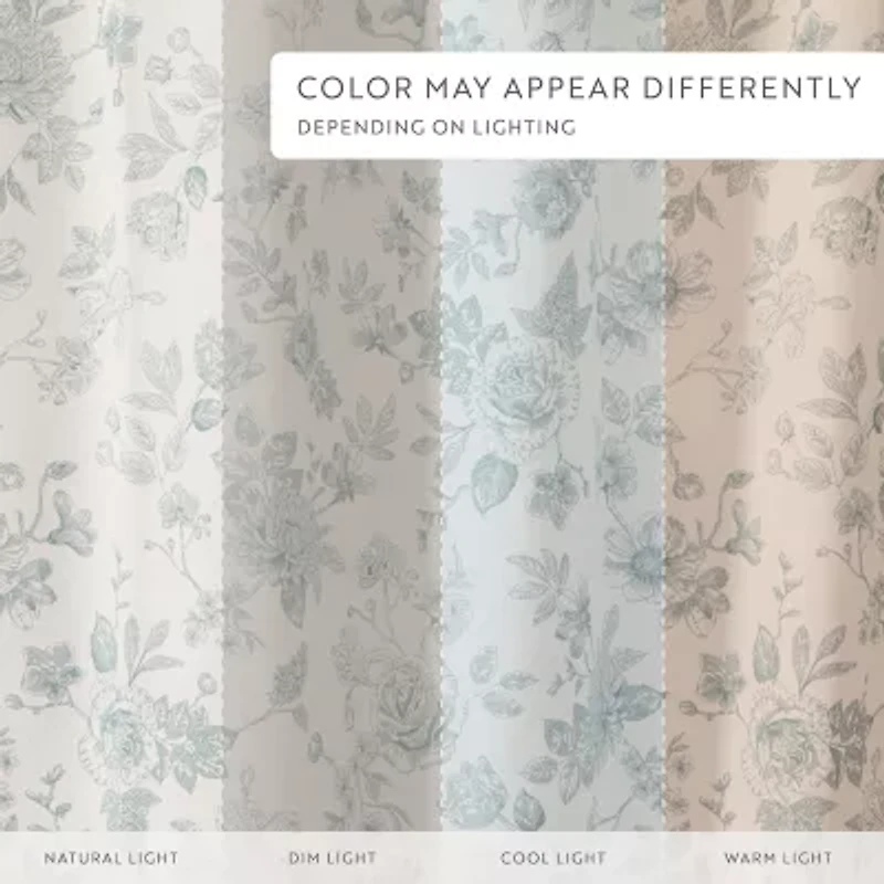 Casual Comfort Cotton Blend Floral Shower Curtain