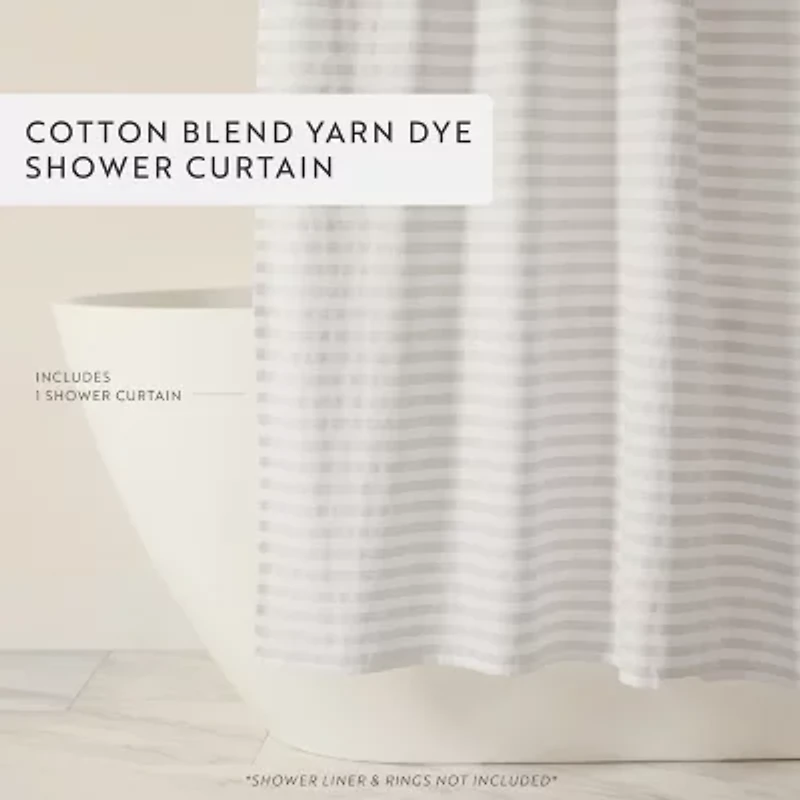 Casual Comfort Cotton Blend Printed Shower Curtain