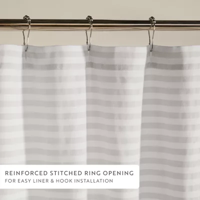 Casual Comfort Cotton Blend Printed Shower Curtain