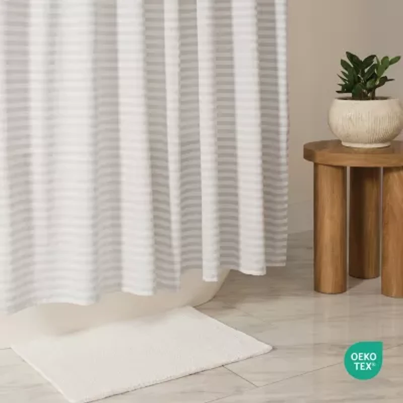 Casual Comfort Cotton Blend Printed Shower Curtain