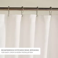 Casual Comfort Cotton Blend Placement Stripe Shower Curtain