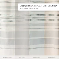 Casual Comfort Cotton Blend Placement Stripe Shower Curtain