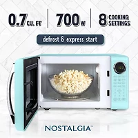 Nostalgia Retro 0.7 Cu Ft Counter Microwave