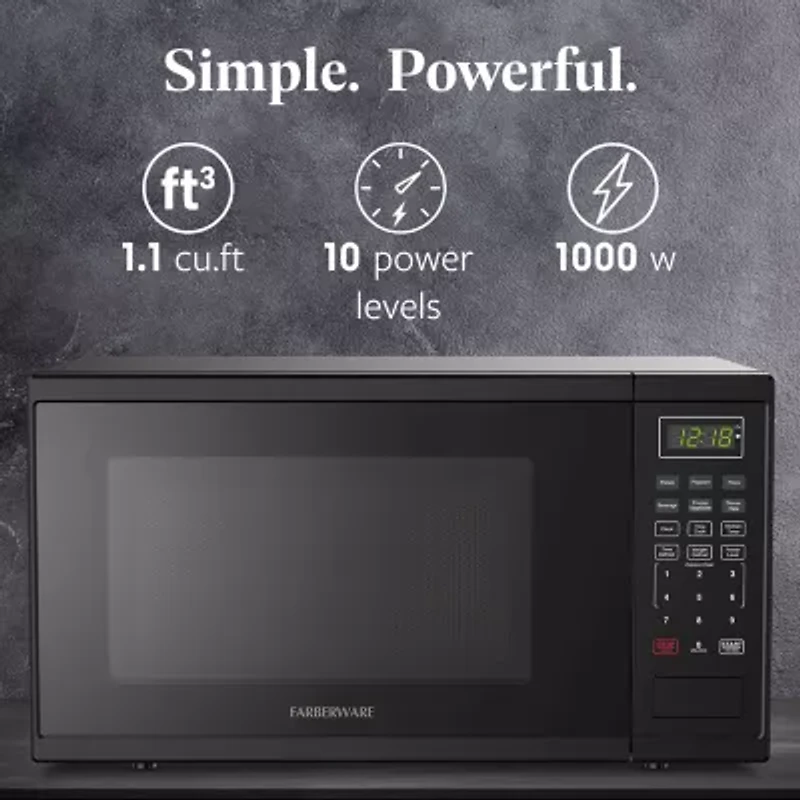 Farberware 1.1 Cu. Ft. 1000-Watt Digital Counter Microwave