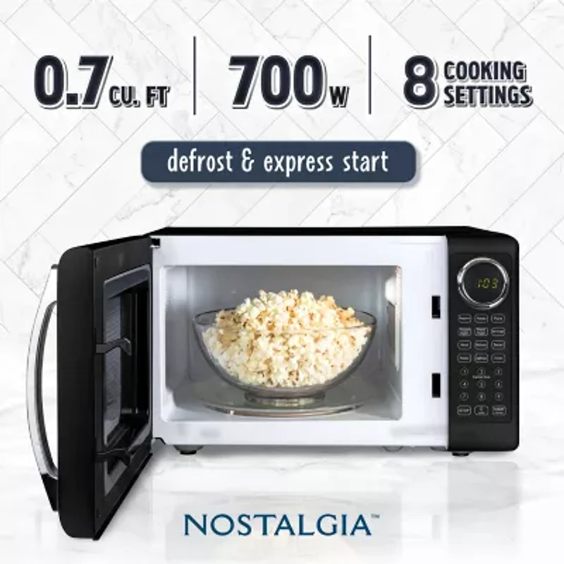 Nostalgia Retro 0.7 Cu Ft Counter Microwave