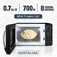 Nostalgia Retro 0.7 Cu Ft Counter Microwave