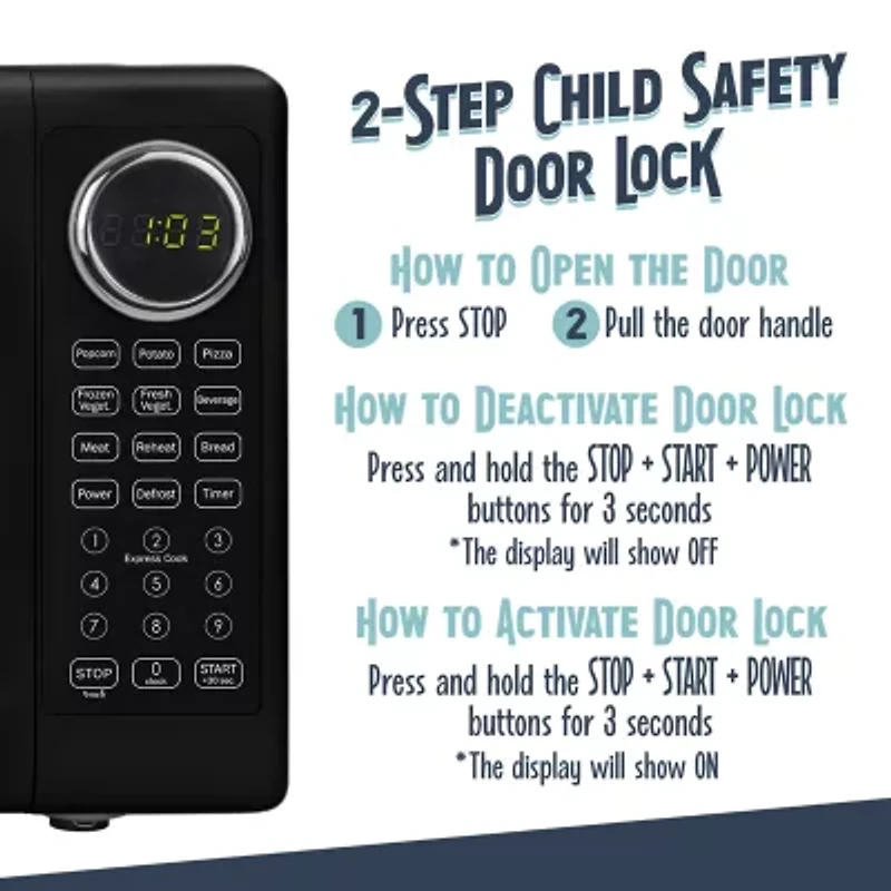 Nostalgia Retro 0.7 Cu Ft Counter Microwave