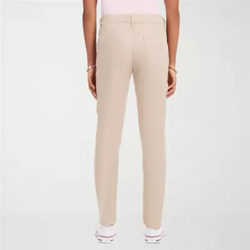 IZOD Womens Juniors Straight Flat Front Pant