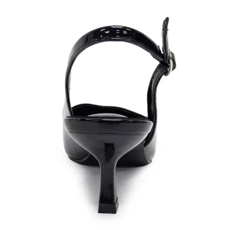 Pop Savien Womens Pointed Closed Toe Kitten Heel Pumps