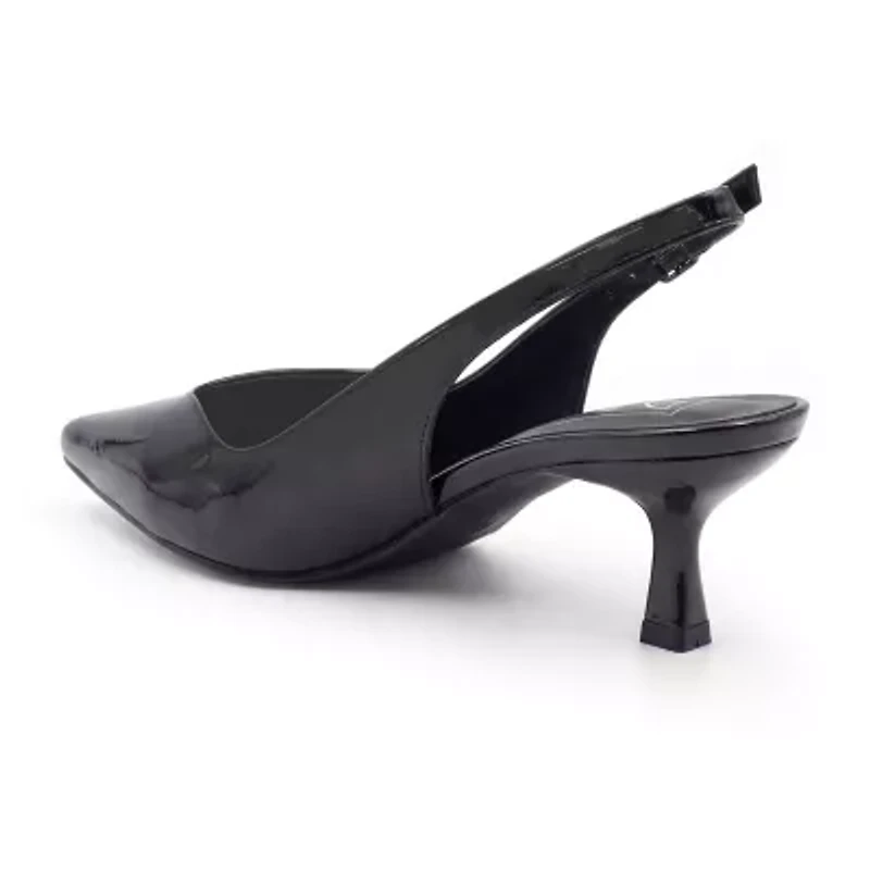 Pop Savien Womens Pointed Closed Toe Kitten Heel Pumps