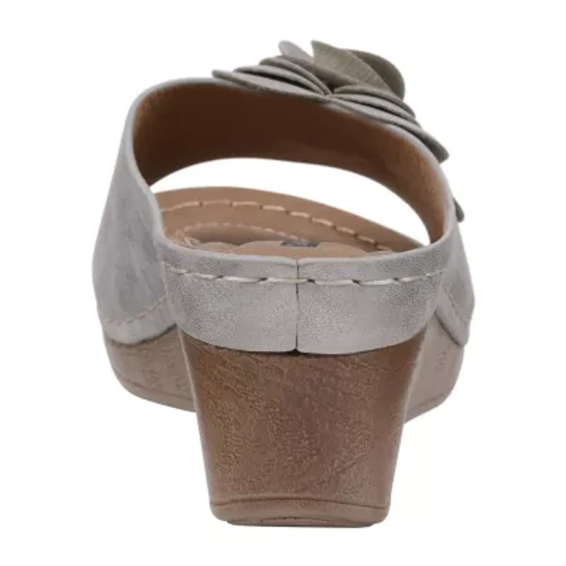 GC Shoes Womens Tokyo Floral Wedge Sandals