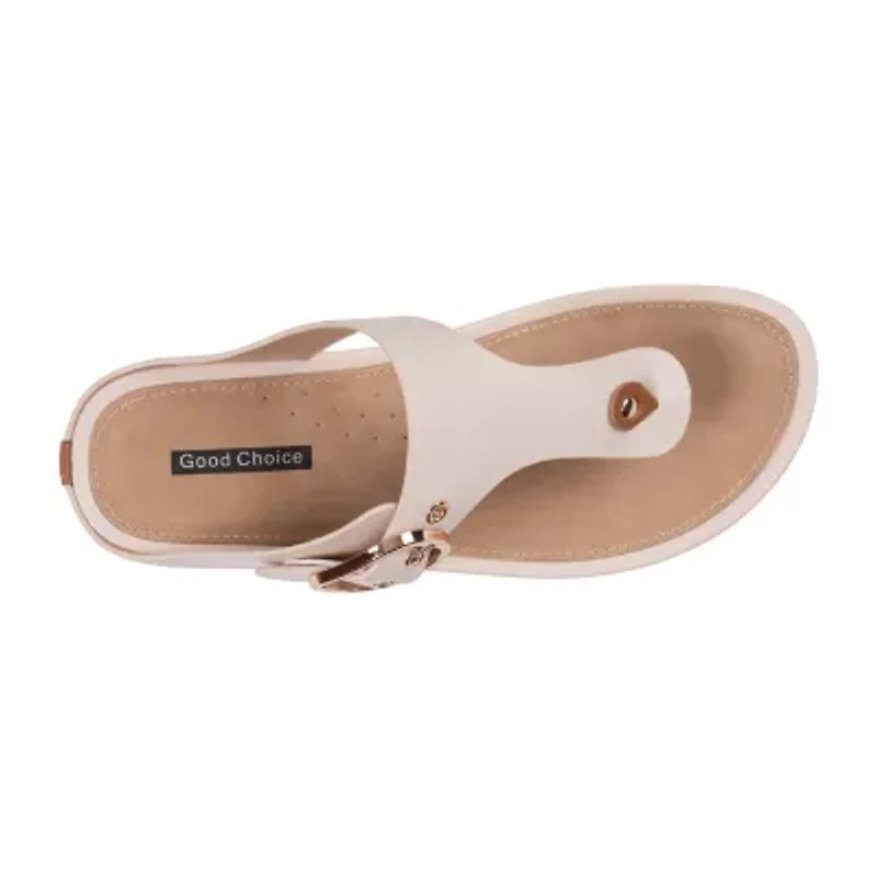 GC Shoes Womens Rhodes Buckled Wedge Sandals