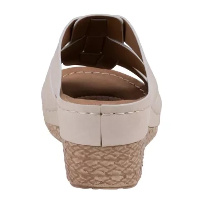 GC Shoes Womens Monte Embellished Wedge Sandals