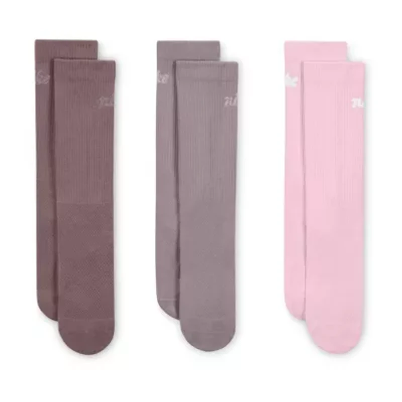Nike Womens 3 Pair Crew Socks