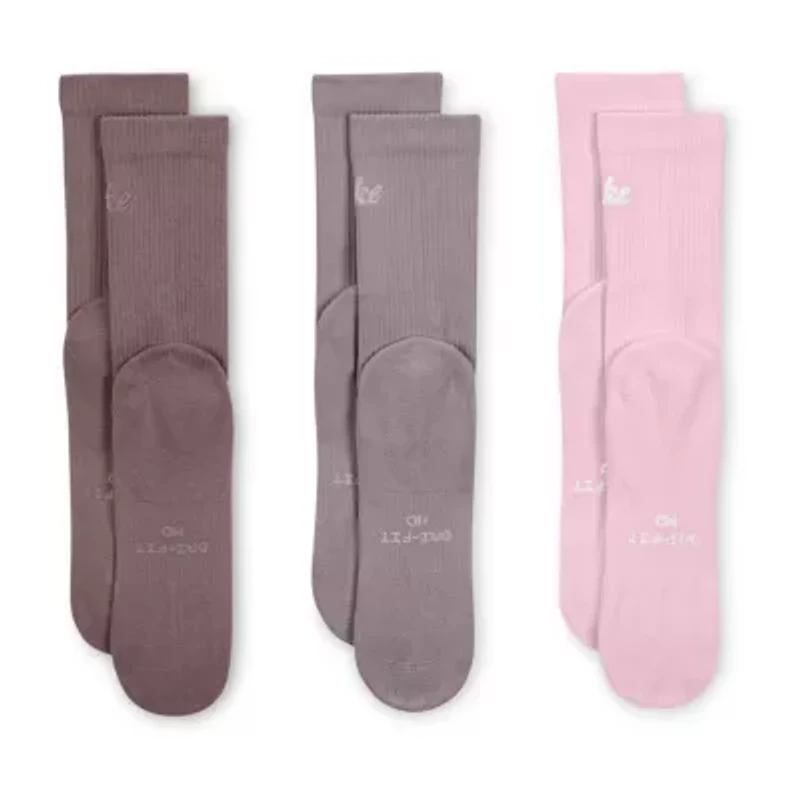 Nike Womens 3 Pair Crew Socks