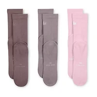 Nike Womens 3 Pair Crew Socks