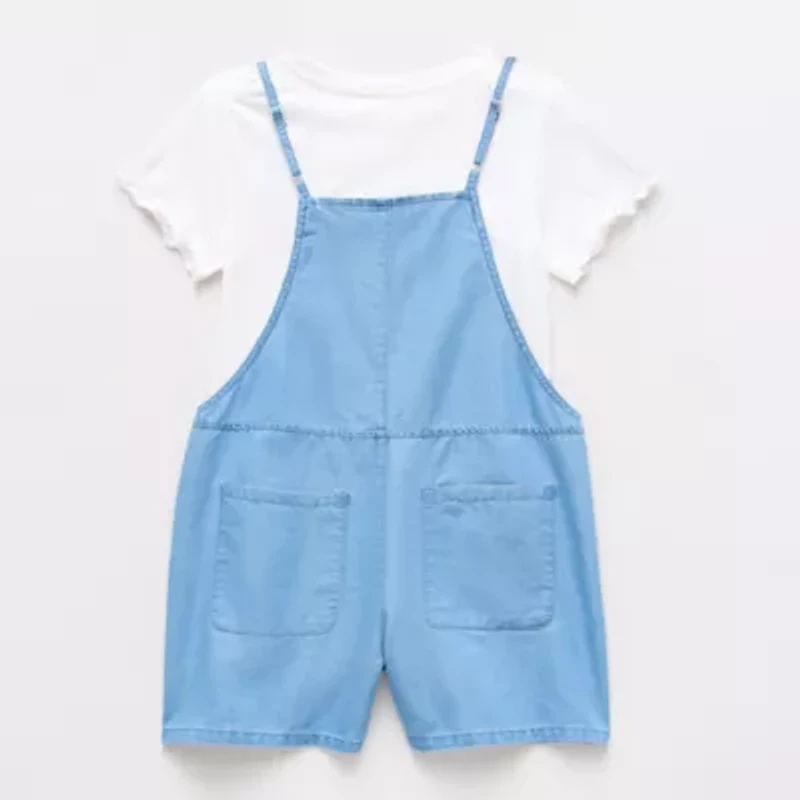 Thereabouts Little & Big Kid Girls Square Neck Sleeveless Romper Set