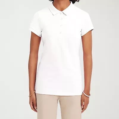 IZOD Womens Juniors Short Sleeve Polo Shirt