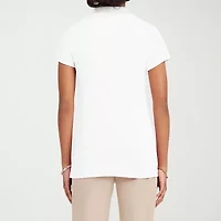 IZOD Womens Juniors Short Sleeve Polo Shirt