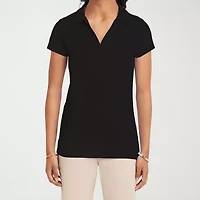 IZOD Performance Womens Juniors Short Sleeve Polo Shirt
