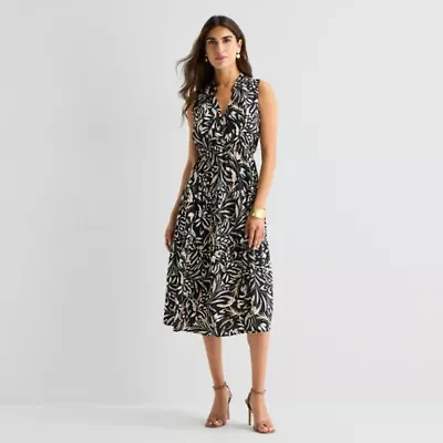 Isabel & Nina Womens V Neck Sleeveless Maxi Dress