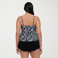 Trimshaper Womens Animal Print Tankini Swimsuit Top