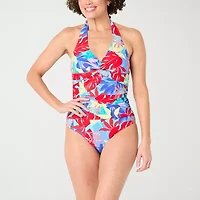Liz Claiborne Womens Adjustable Features One Piece Swimsuit