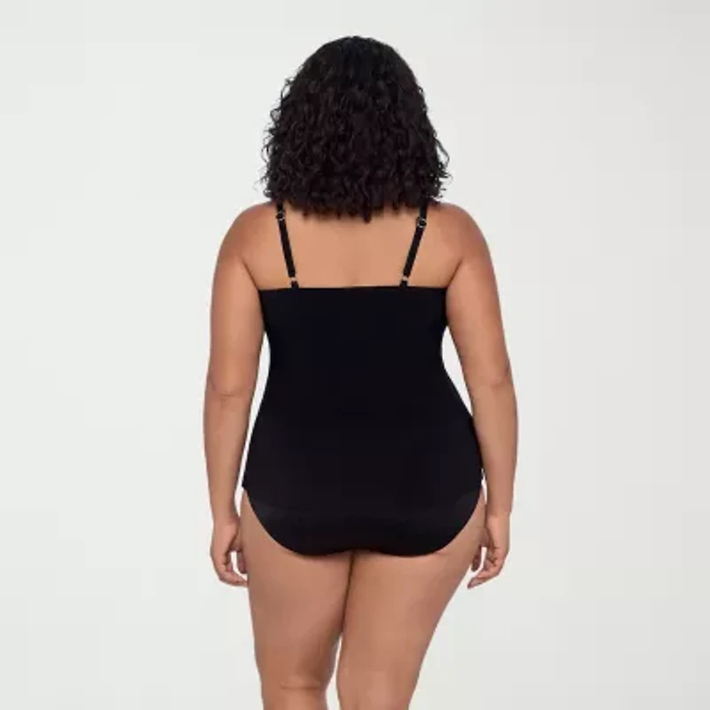 Trimshaper Womens Ombre Plus Tankini Swimsuit Top