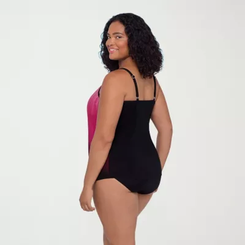 Trimshaper Womens Ombre Plus Tankini Swimsuit Top