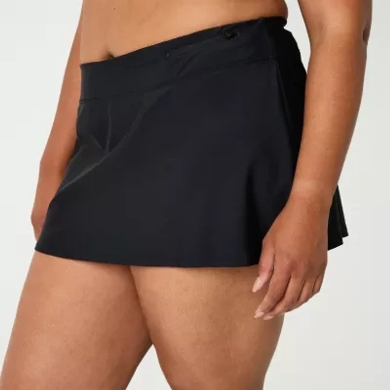 ZeroXposur Womens Comfort Waistband Plus Swim Skirt