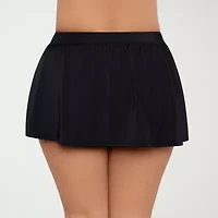 Sonnet Shores Womens Comfort Waistband Plus Swim Skirt