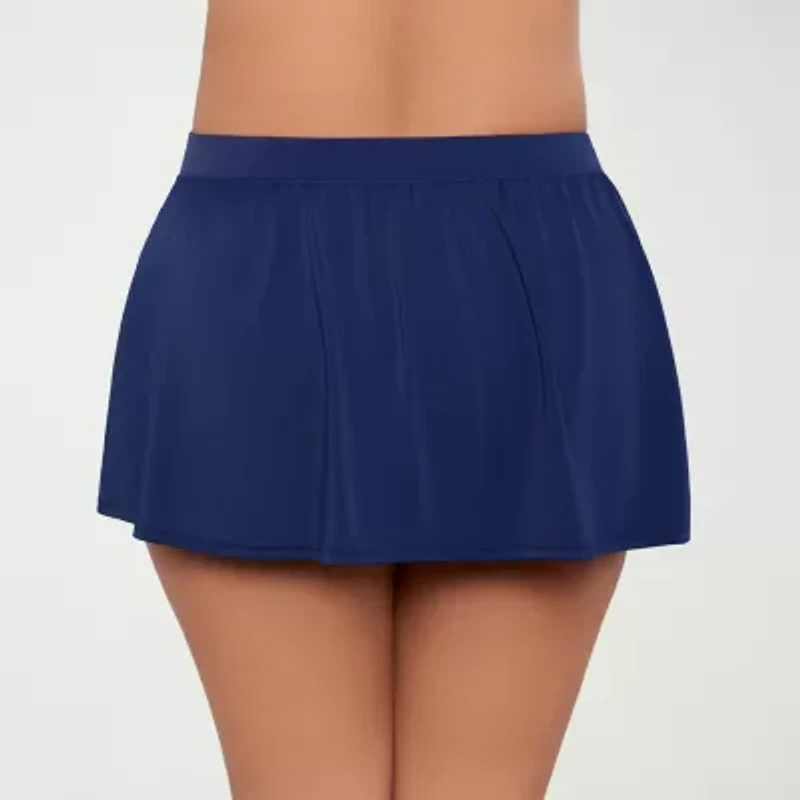 Sonnet Shores Womens Comfort Waistband Plus Swim Skirt