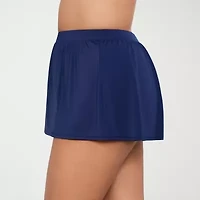 Sonnet Shores Womens Comfort Waistband Plus Swim Skirt