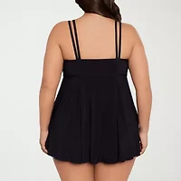 Sonnet Shores Womens Plus Swim Dress