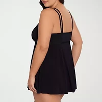 Sonnet Shores Womens Plus Swim Dress
