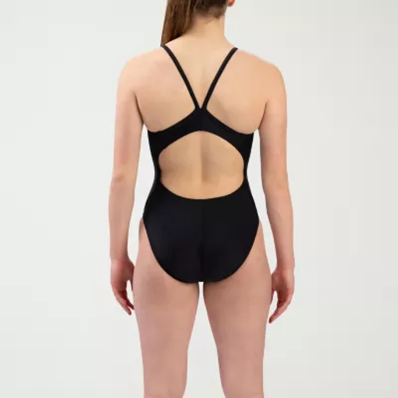 Dolfin Basics Solid V-2 Back Womens One Piece Swimsuit
