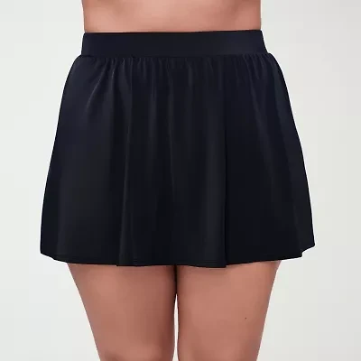Trimshaper Womens Plus Swim Skirt