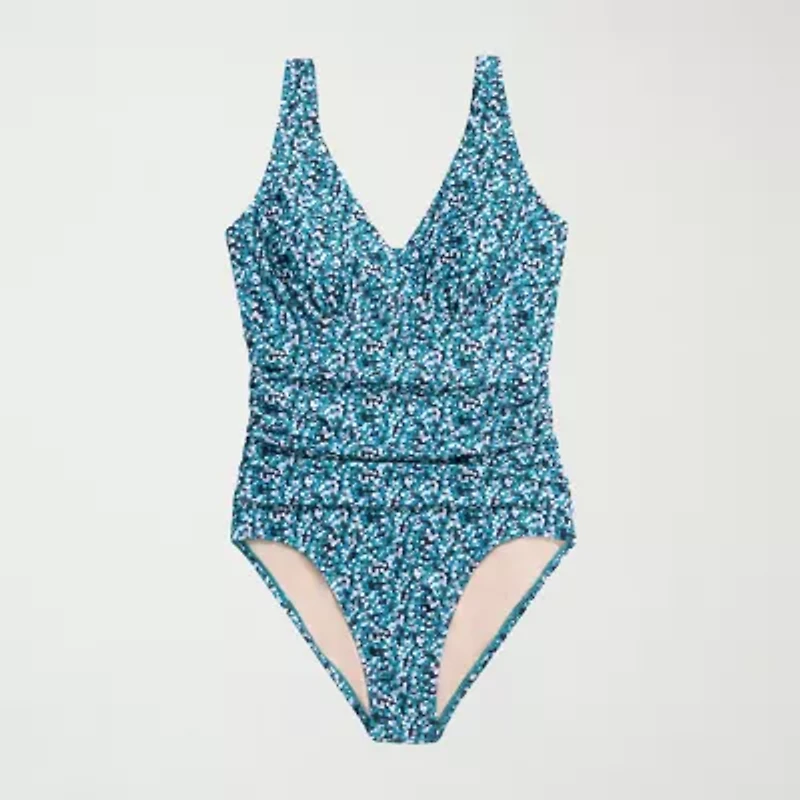 Dolfin Aquashape Surplice Wrap Womens One Piece Swimsuit