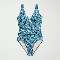 Dolfin Aquashape Surplice Wrap Womens One Piece Swimsuit