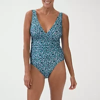 Dolfin Aquashape Surplice Wrap Womens One Piece Swimsuit
